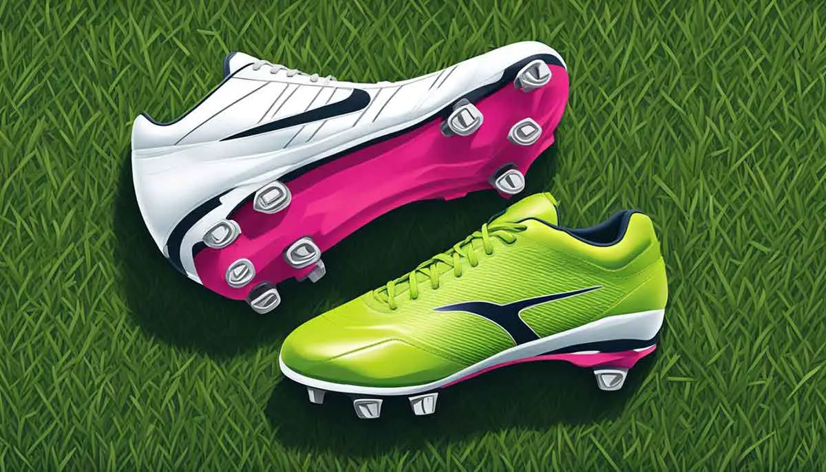 A pair of cool soccer cleats from different brands